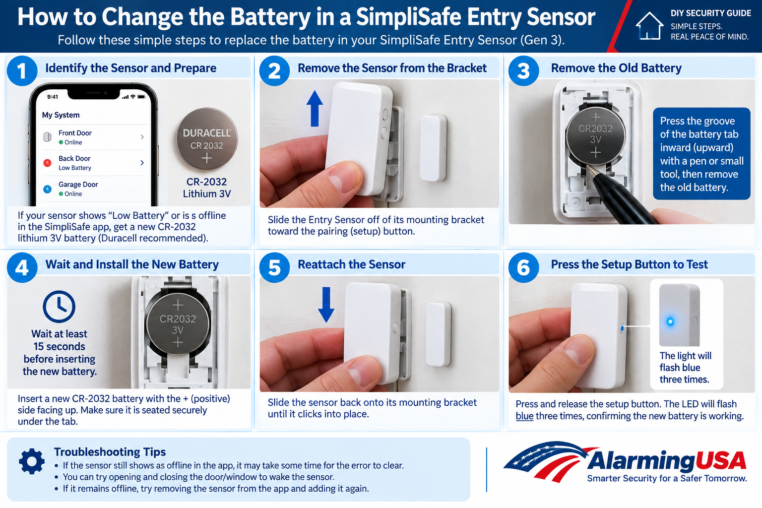 How to change the battery in a SimpliSafe Entry Sensor