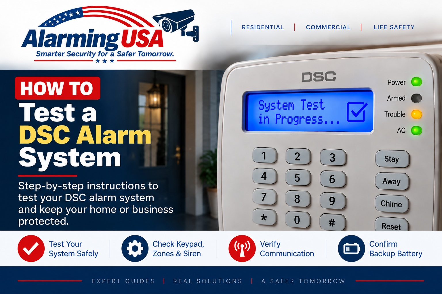 How to test a DSC alarm system