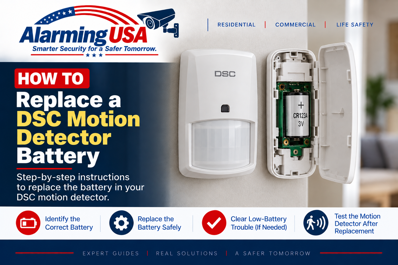 Replace DSC motion detector battery