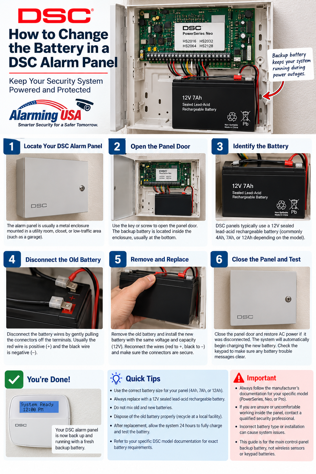 DSC Battery Replacement