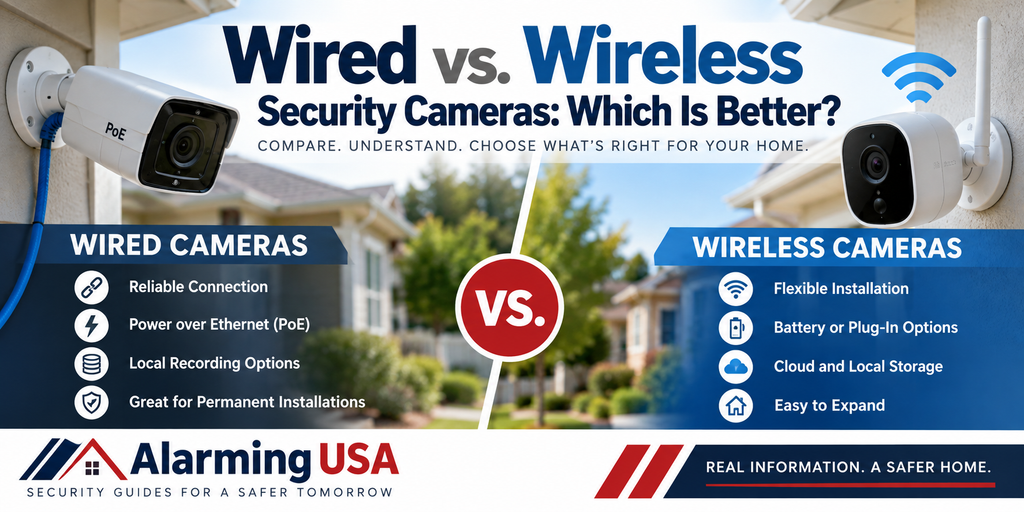 Wired vs wireless security cameras for home security