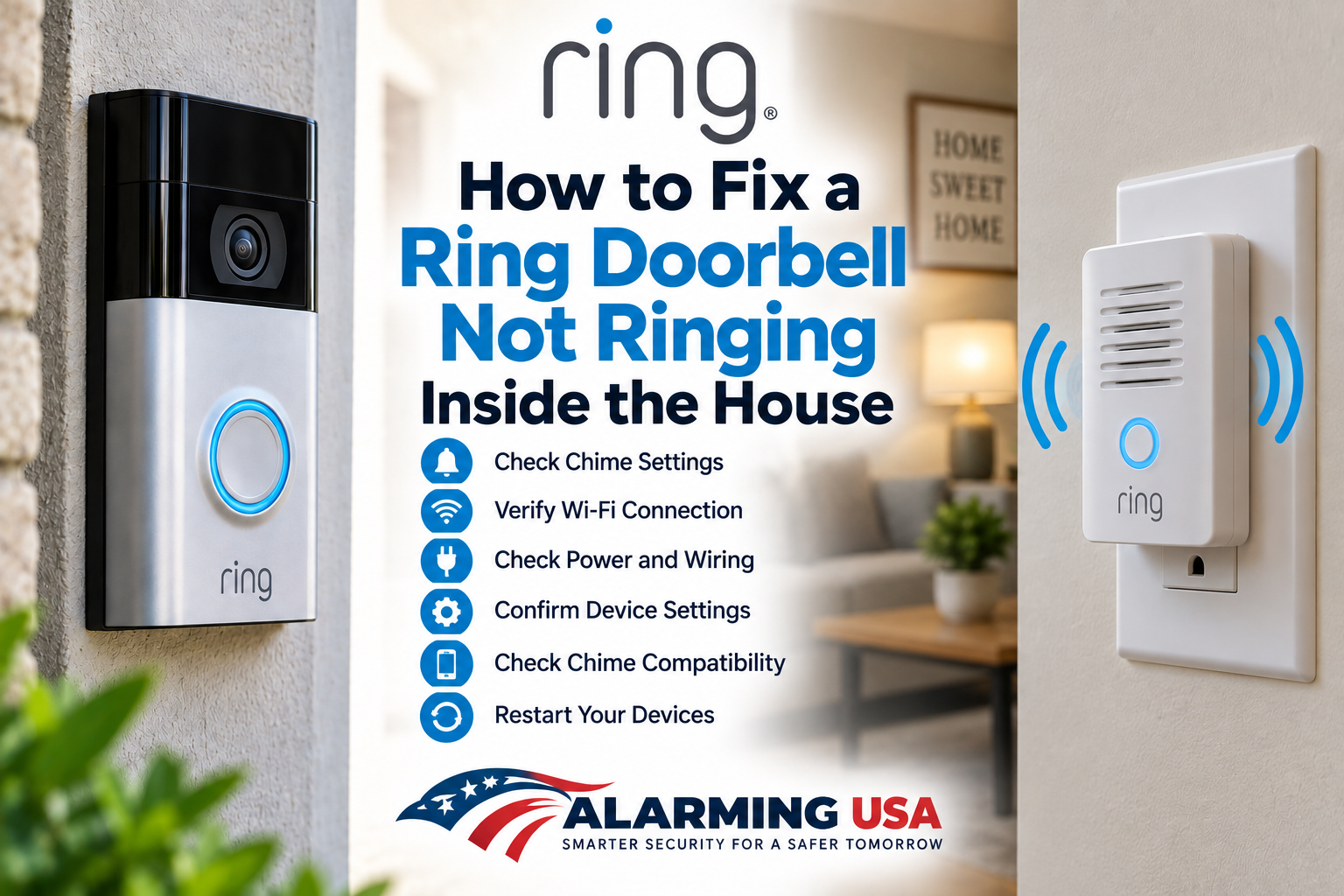 Ring Doorbell not ringing inside the house