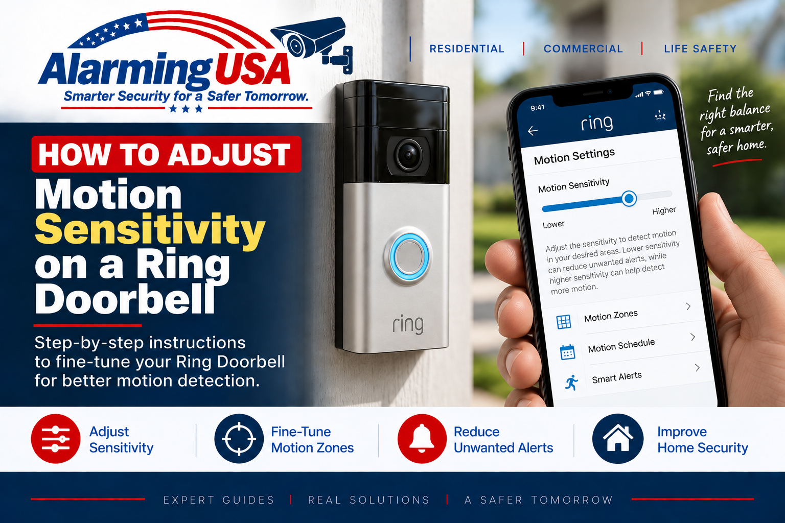 Adjust Ring Doorbell motion sensitivity