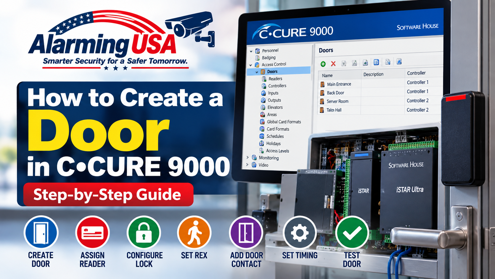 How to create and configure a door in C•CURE 9000 access control